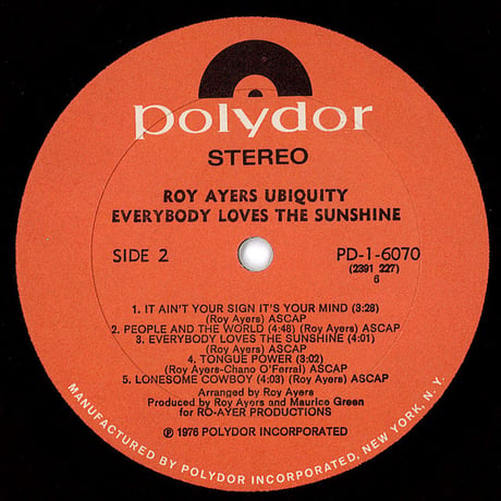 Roy Ayers Ubiquity – Everybody Loves The Sunshine