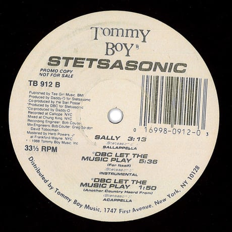 Stetsasonic – Sally / DBC Let The Music Play