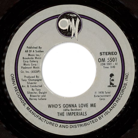 The Imperials – Who's Gonna Love Me