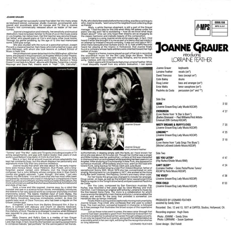 Joanne Grauer Introducing Lorraine Feather – Joanne Grauer Introducing Lorraine Feather (Reissue)