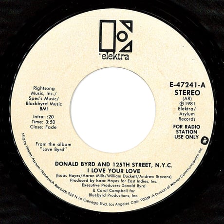 Donald Byrd & 125th Street, N.Y.C. – I Love Your Love