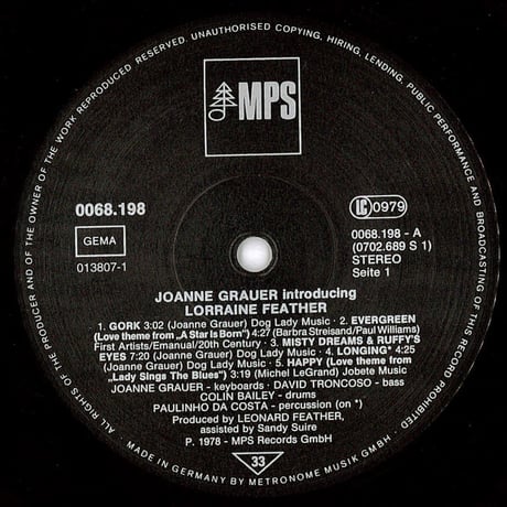 Joanne Grauer Introducing Lorraine Feather – Joanne Grauer Introducing Lorraine Feather (Reissue)
