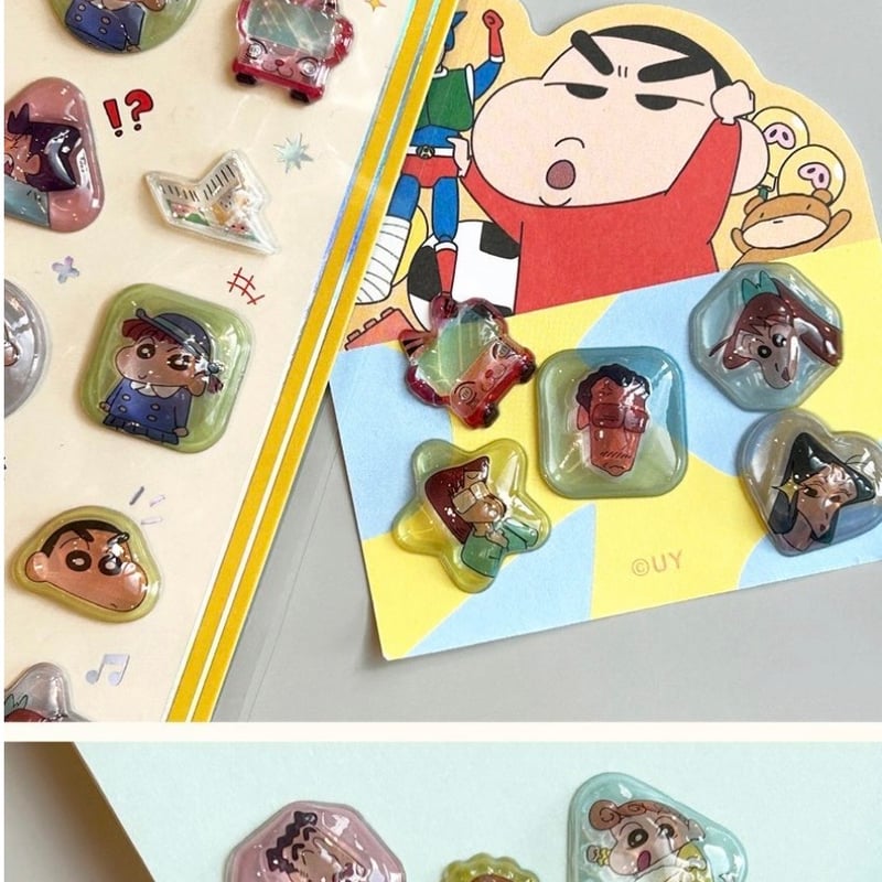 CRAYON SHINCHAN 3D크리스탈 스티커クレヨンしんちゃん3Dクリスタル