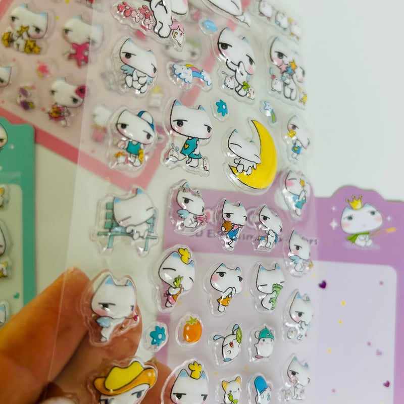 ♡♡necoです♪購入出来ません♡♡ I♡neco 3Dエンボスステッカー | はんぐるばん