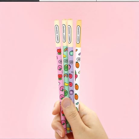 단근친구들 연필세트　にんじんとお友達鉛筆セット（4本）