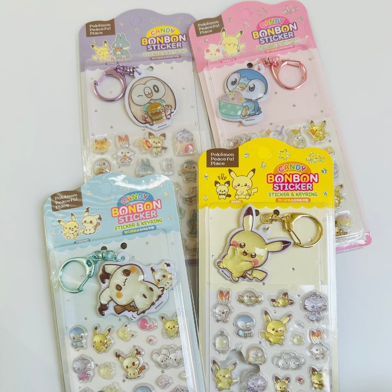 韓国限定ポケモン【ステッカー&キーホルダー付き】ボンボンドロップ