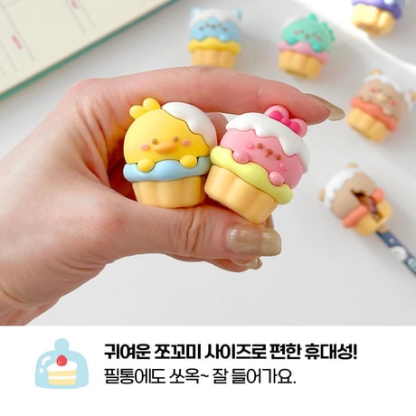 애니멀 컵케이크 연필깎이　アニマルカップケーキ鉛筆削り