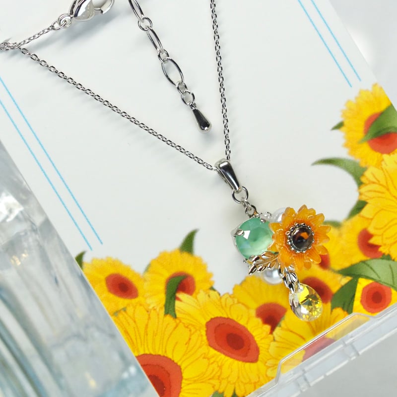 向日葵の首飾り（シルバー） | handmade shop vivo.