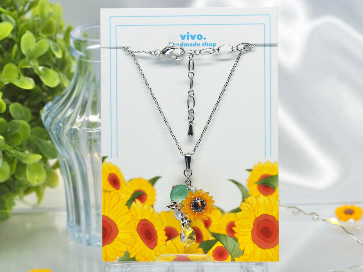 向日葵の首飾り（シルバー） | handmade shop vivo.