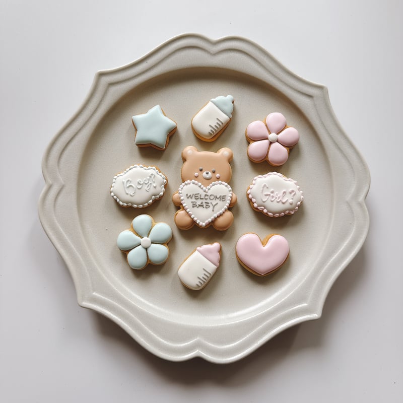 アイシングクッキー用画像 ジェンダーリビールアイシングクッキーセット | NICO COOKIE COLOR