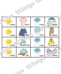 Weather Clothes Matching Cards