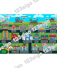Town Buildings Poster