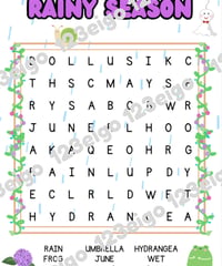 Rainy Season Wordsearch