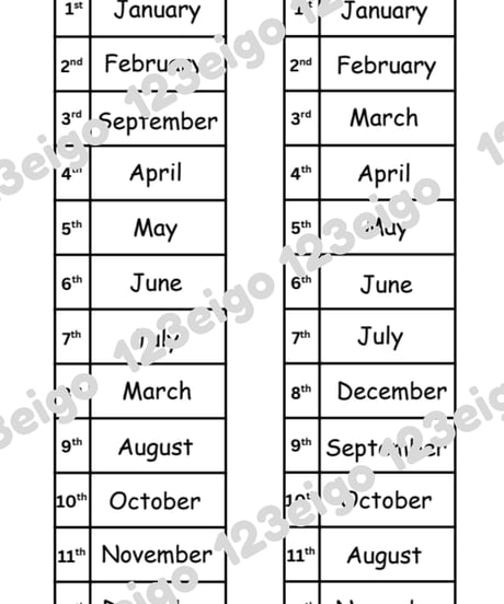 Find the Mistake - Months