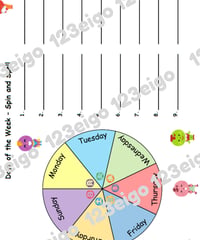 Days of the Week - Spin and Spell