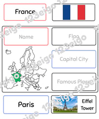 Country Matching Puzzle