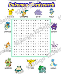 Pokemon Wordsearch 1