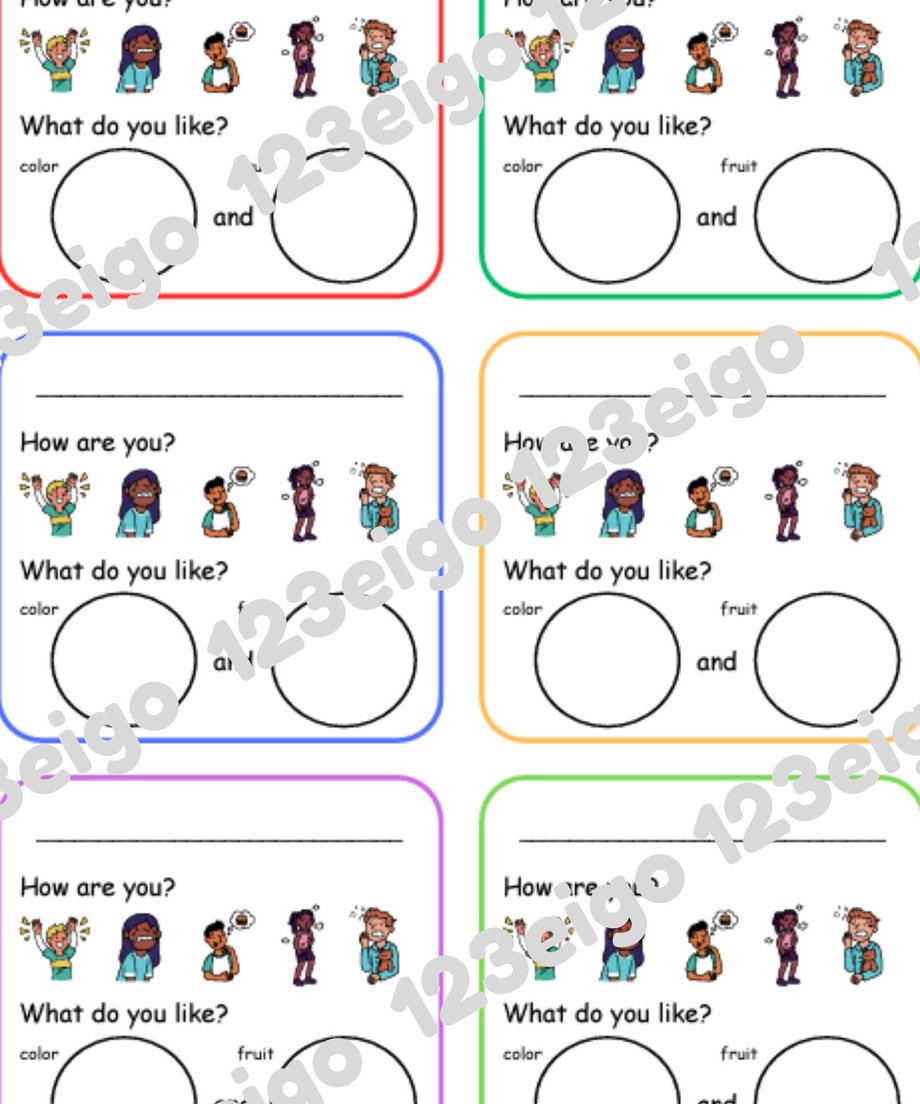Self Introduction Flash Card Self Introduction Question Cards | 123eigo