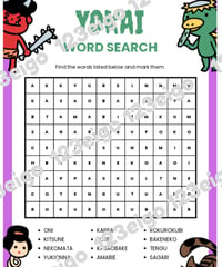 Yokai Wordsearch