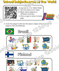 School Subjects Around the World Set