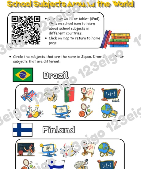 School Subjects Around the World Set