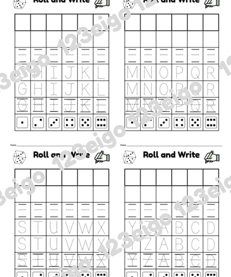 Roll and Write Upper Case
