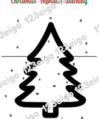 Christmas Alphabet Match and Color