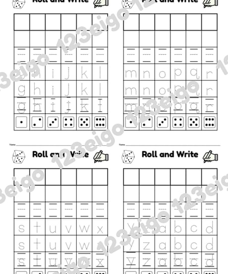 Roll and Write Lower Case