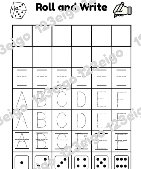 Roll and Write Upper Case