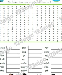 Past Tense Wordsearch