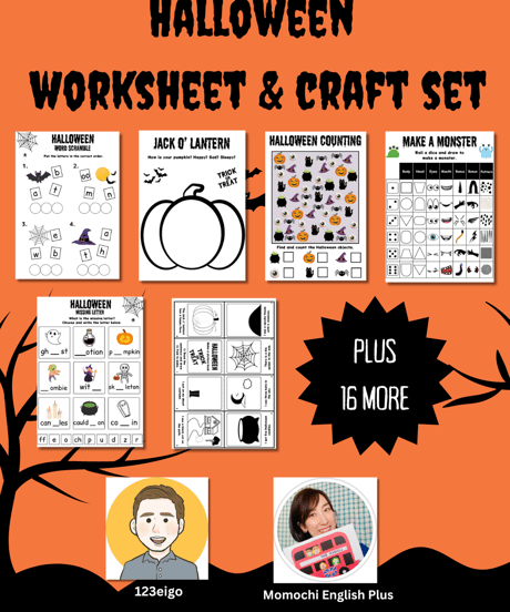 Halloween Worksheet & Craft Set