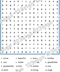 My Family - Wordsearch