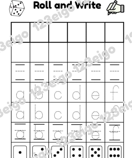 Roll and Write Lower Case