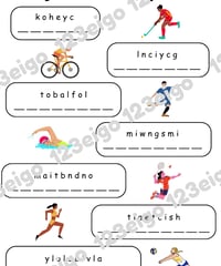 Unjumble the sports