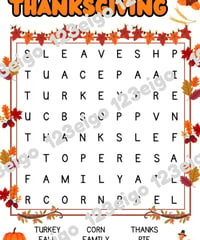 Thanksgiving Wordsearch