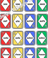 Verb Form Card Game