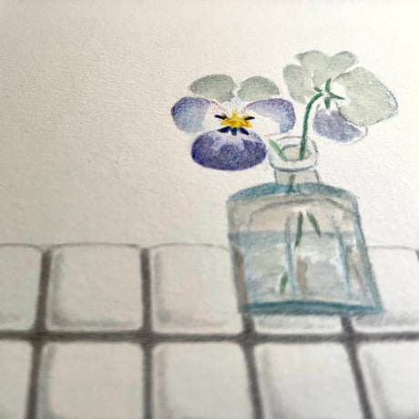 松永悠一郎　Yuichiro Matsunaga 「タイルにビオラ」 ”Viola on the tiles”