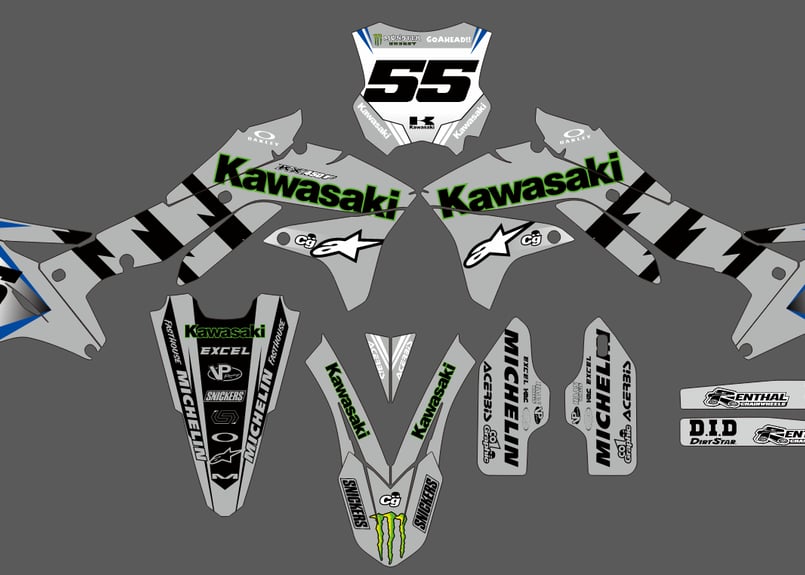 カワサキ kawasaki デカール ステッカー グラフィックキット | NKDesigns✕...