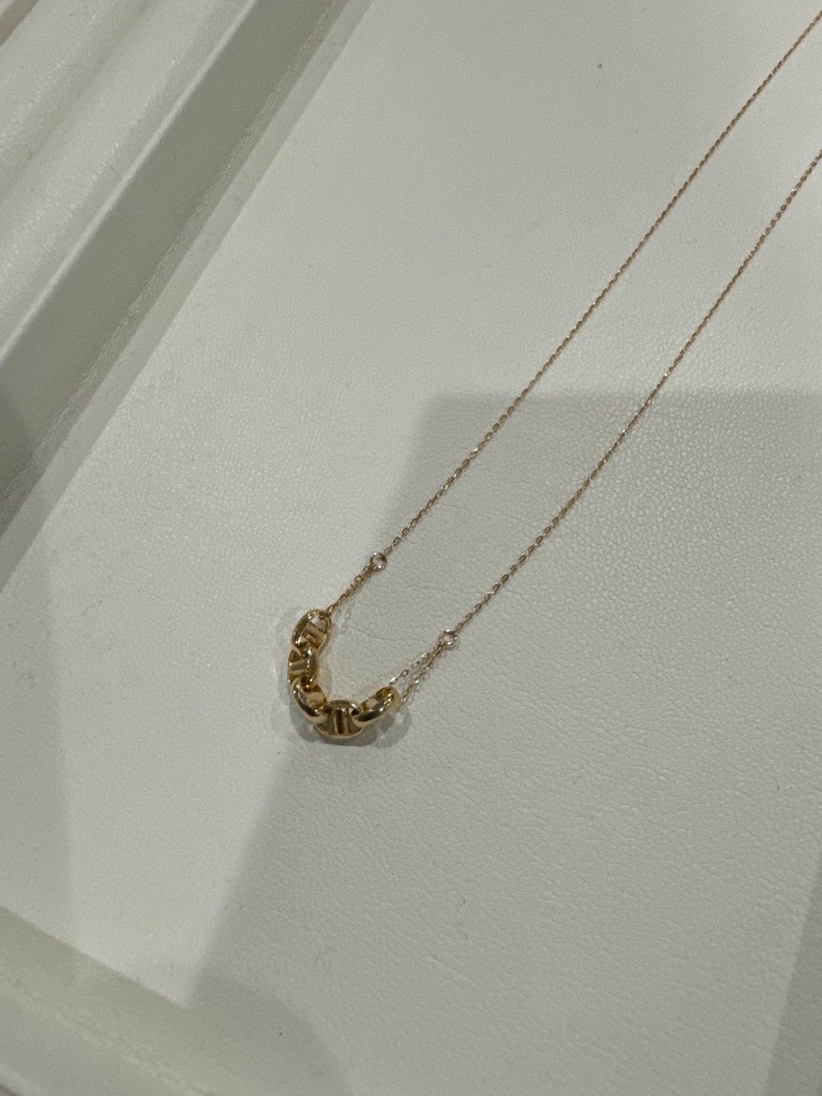 Mal. K18 シェーヌ5コマ ネックレス