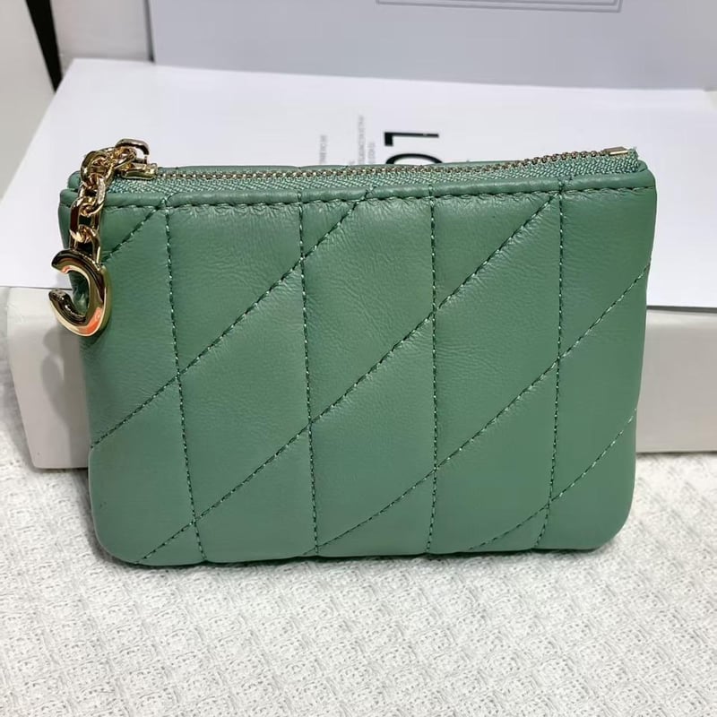 11月上旬】 0907-11ラムレザーポーチ（ミント） | Mal.