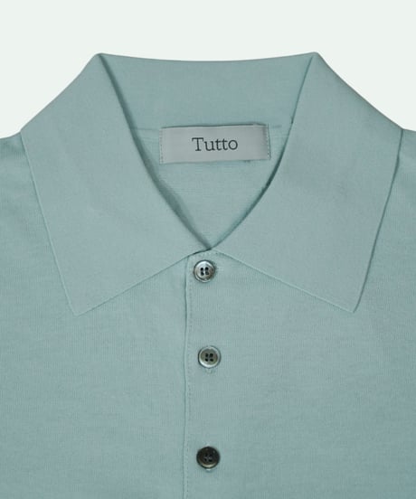 Tutto ／  コットン ニットポロシャツ Light Blue