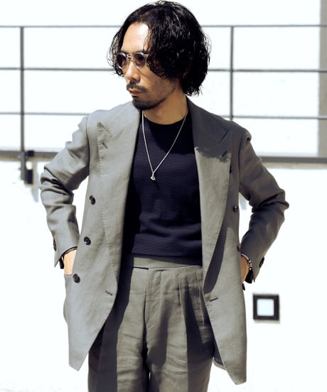 Tutto ／  コットン ボーダー クルーネック Navy × Black