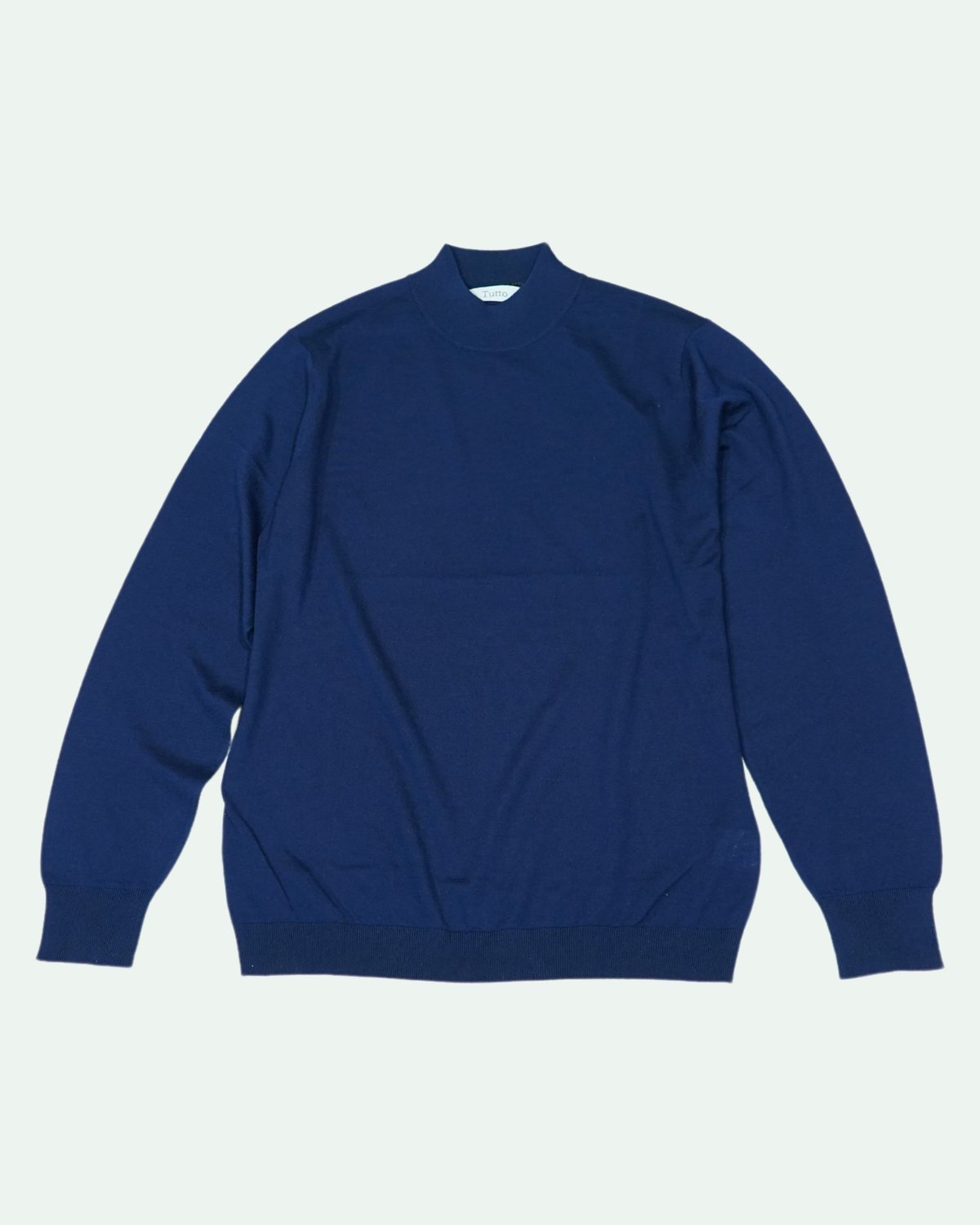 Tutto ／ メリノウール モックネック BLUE | Tiamo La Online