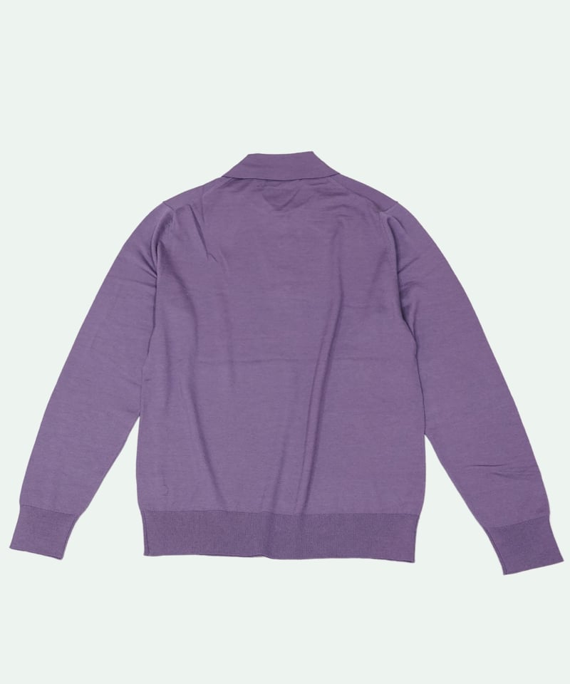 Tutto ／ ウール ニット ポロ PURPLE | Tiamo La Online