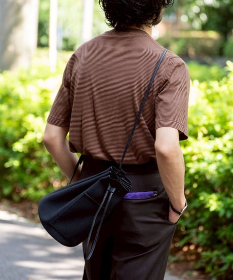 Tutto ／  コットン ボーダー クルーネック Brown × Black