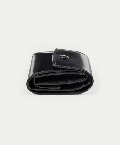 【予約】ETiAM ／  シェルコードバン 三つ折り財布 Prior Black
