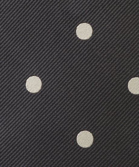 THE SOLE ／ Tiamo別注 シルク ポルカドット ネクタイ Charcoal x Beige