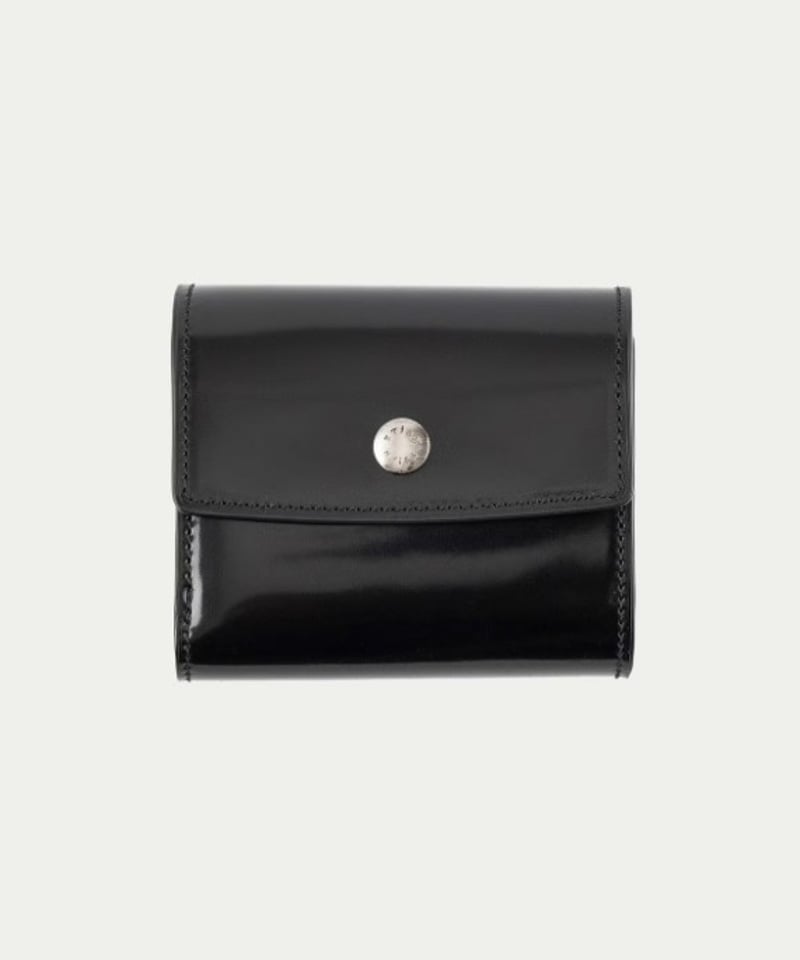 予約】ETiAM ／ シェルコードバン 三つ折り財布 Prior Black | Tiam