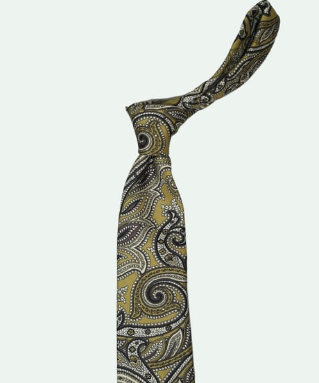 TIE YOUR TIE 〈Frannco Minucci〉 ／ シルク プリント BobSfoderato ペイズリーネクタイ YELLOW