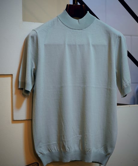 Tutto ／  コットン モックネック ニット Light Blue